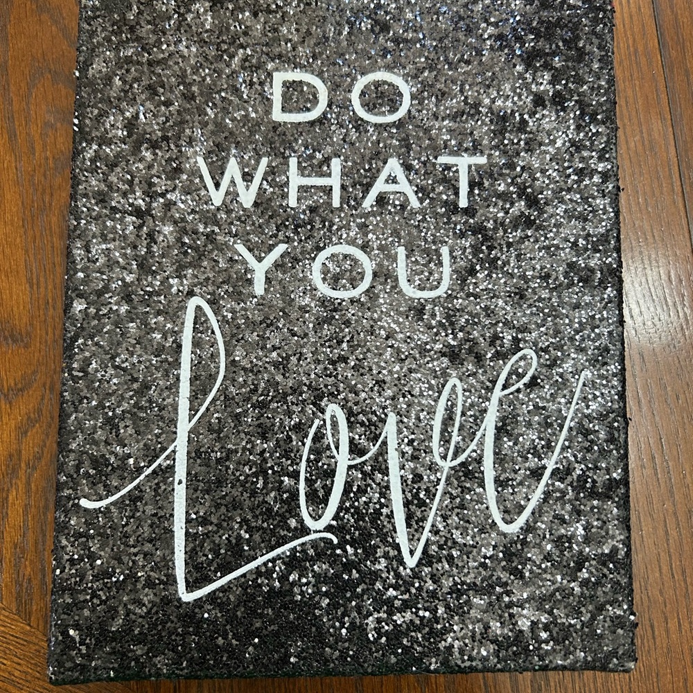 bebe Black and White Sequin Wall Art
